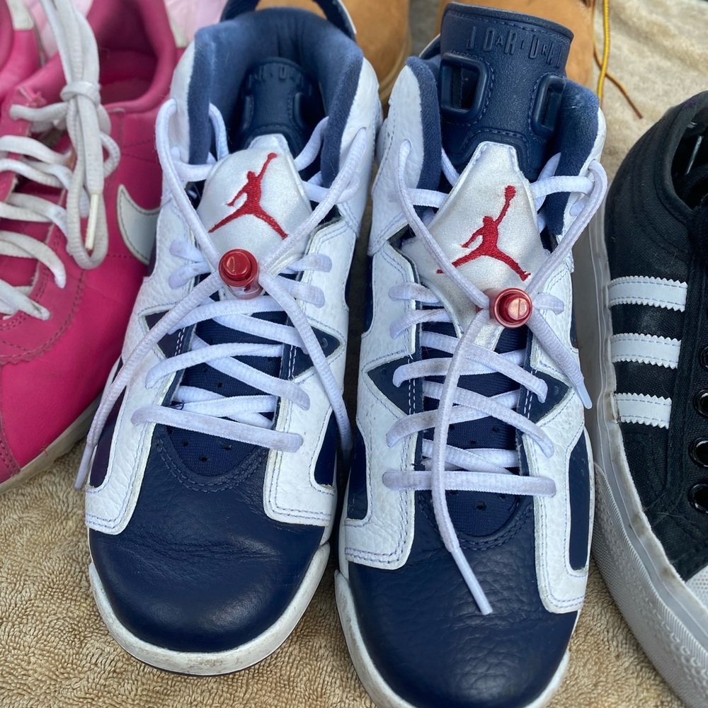 Jordan Kids' Blue and White Sneakers